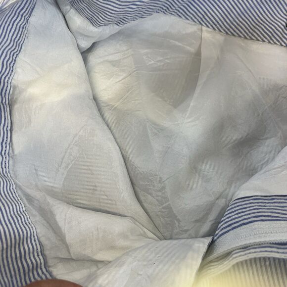 Ralph Lauren Green Label EDITA Lined Pant Slim Blue/White Pinstripe Sz 12 Petite - Picture 8 of 13